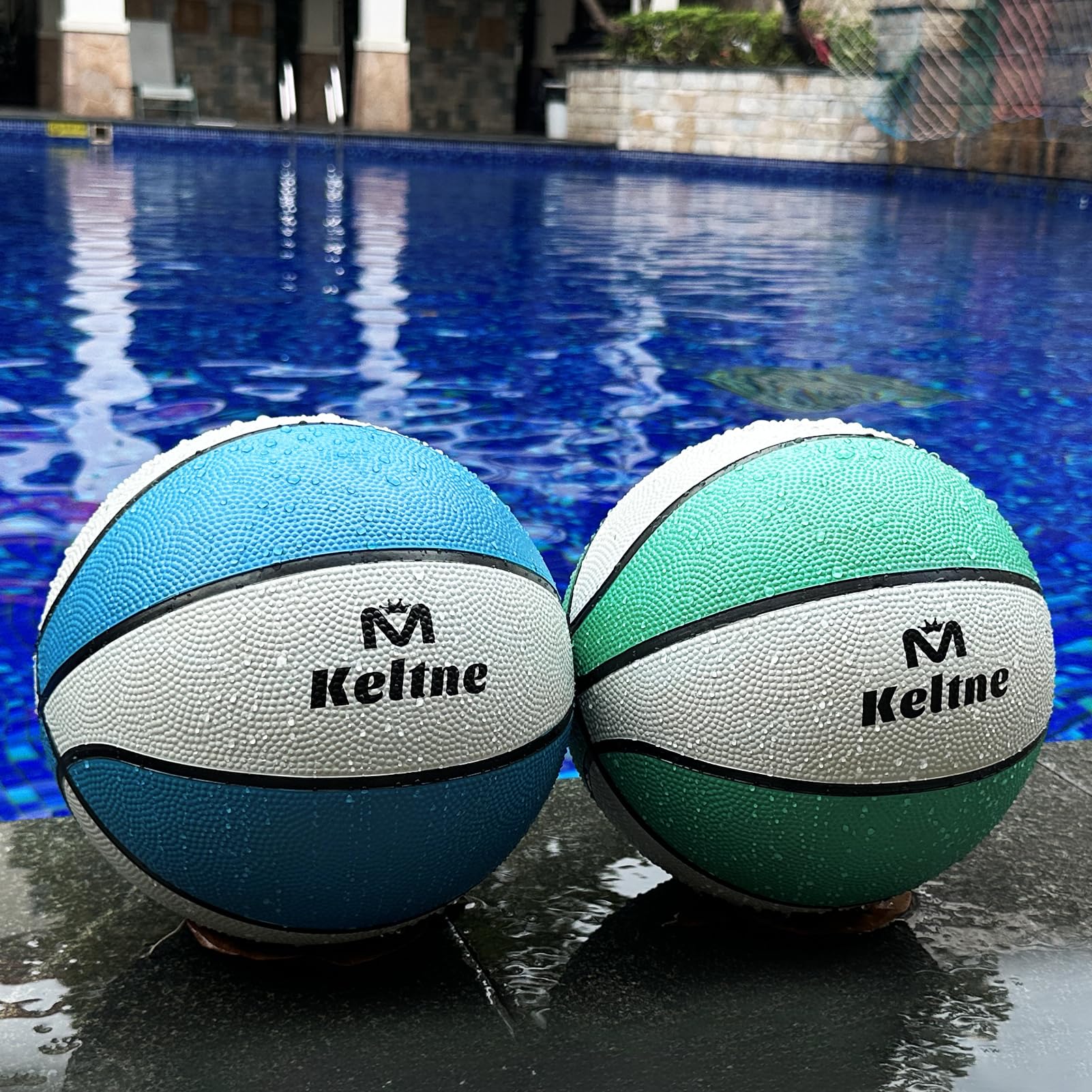 Lxheir Swimming Pool Basketball, 9" Waterproof Basketball for Poolside Hoop, Anti-Slip Textured Grip, Durable Water Basketball for Pool Basketball