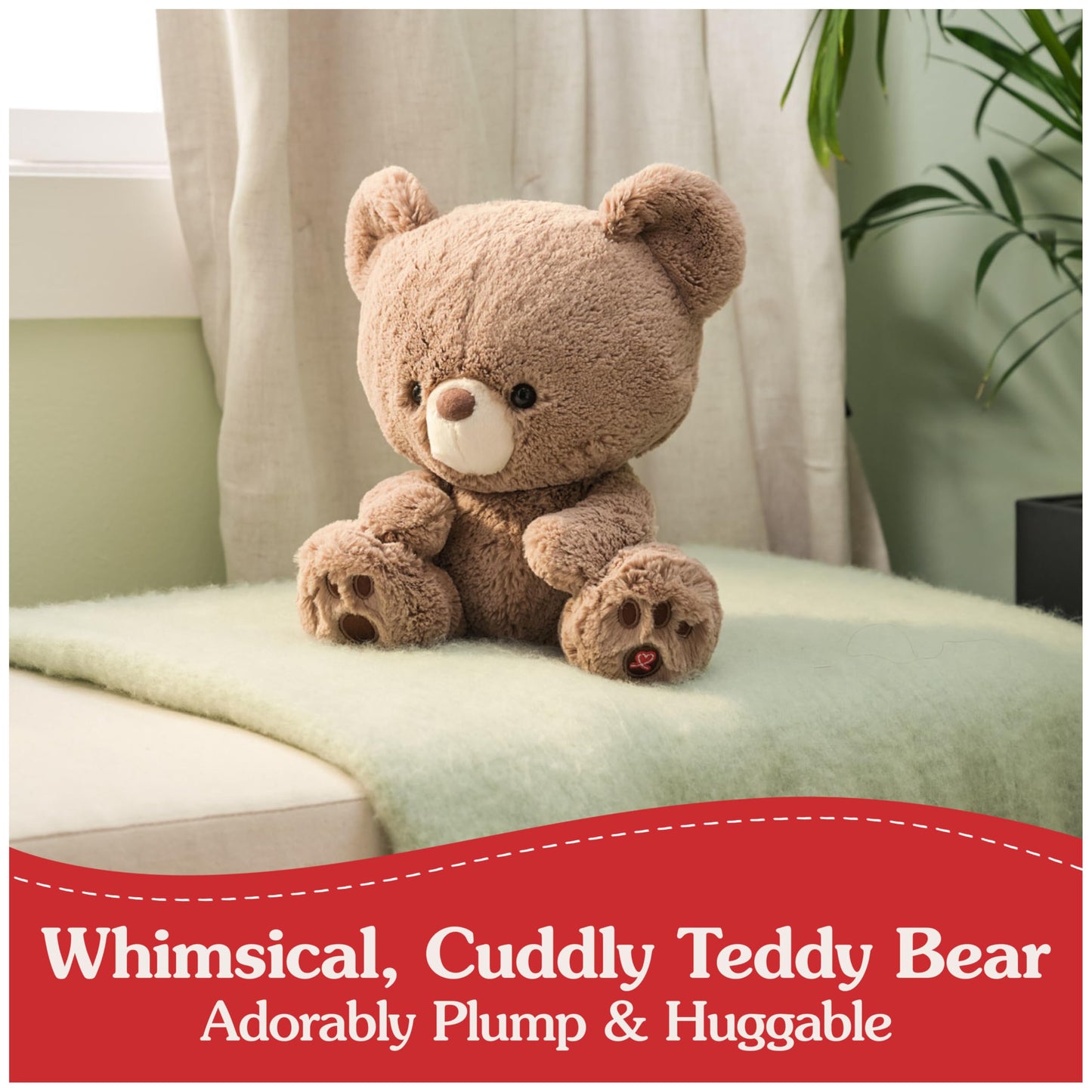 GUND Kai Teddy Bear Plush Toy, Premium Stuffed Animal for Ages 1 and Up, Taupe, 12”