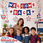 Welcome Back Decorations with Welcome Back Banner and 6 Hanging Swirls