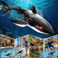 2.4GHz Remote Control Shark Toys for Kids, Electric RC Shark Boat with Light, 1:18 Scale High Simulation Shark Pool Toy, USB Rechargeable RC Water