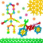 ORB Flower Snaps Interlocking Connecting Toys - 200 Piece Interlocking Building Block STEM Toy for Kids - Flower Shaped Clip Together Building Discs