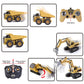 JOYIN 2 PCS Remote Control Construction Vehicle Toy Set, Friction-Powered RC Excavator & RC Dump Truck with Lights and Sounds for Imaginative Play