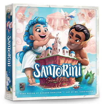 Santorini: Second Edition Board Game - 2-4 Player Greek Strategy Game with 3D Towers & God Powers