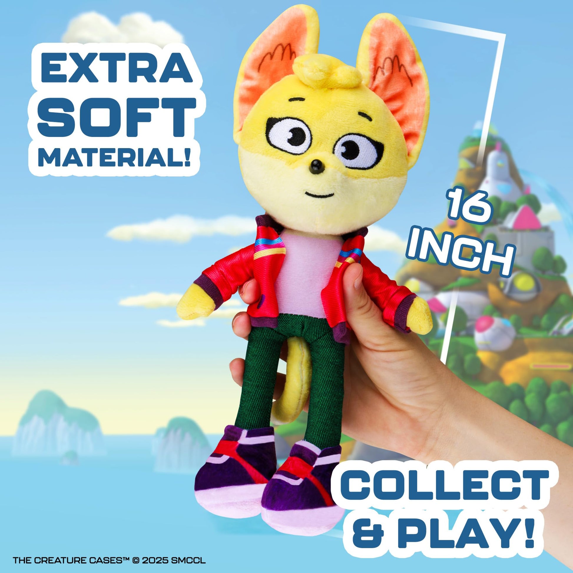 P.M.I. The Creature Cases 16-Inch Feature Plush - Kit Casey Musical Backpack Deluxe Cuddle Toy with Sound Effects, Soft Fabric, and Collectible Design