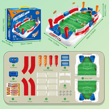 Mini Foosball Table Soccer Board Games for Kids&Adults Indoor Tabletop Football Toys Pinball Machine Family Game & Birthday Christmas Soccer Gifts