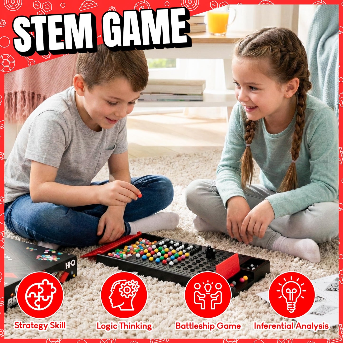 Hi-Q Code Breaker Board Game - Code Breakers Toy - STEM Toys - Color Brain Game - Kids Development - Toys for Boys & Girls, Suitable for 8+ Ages