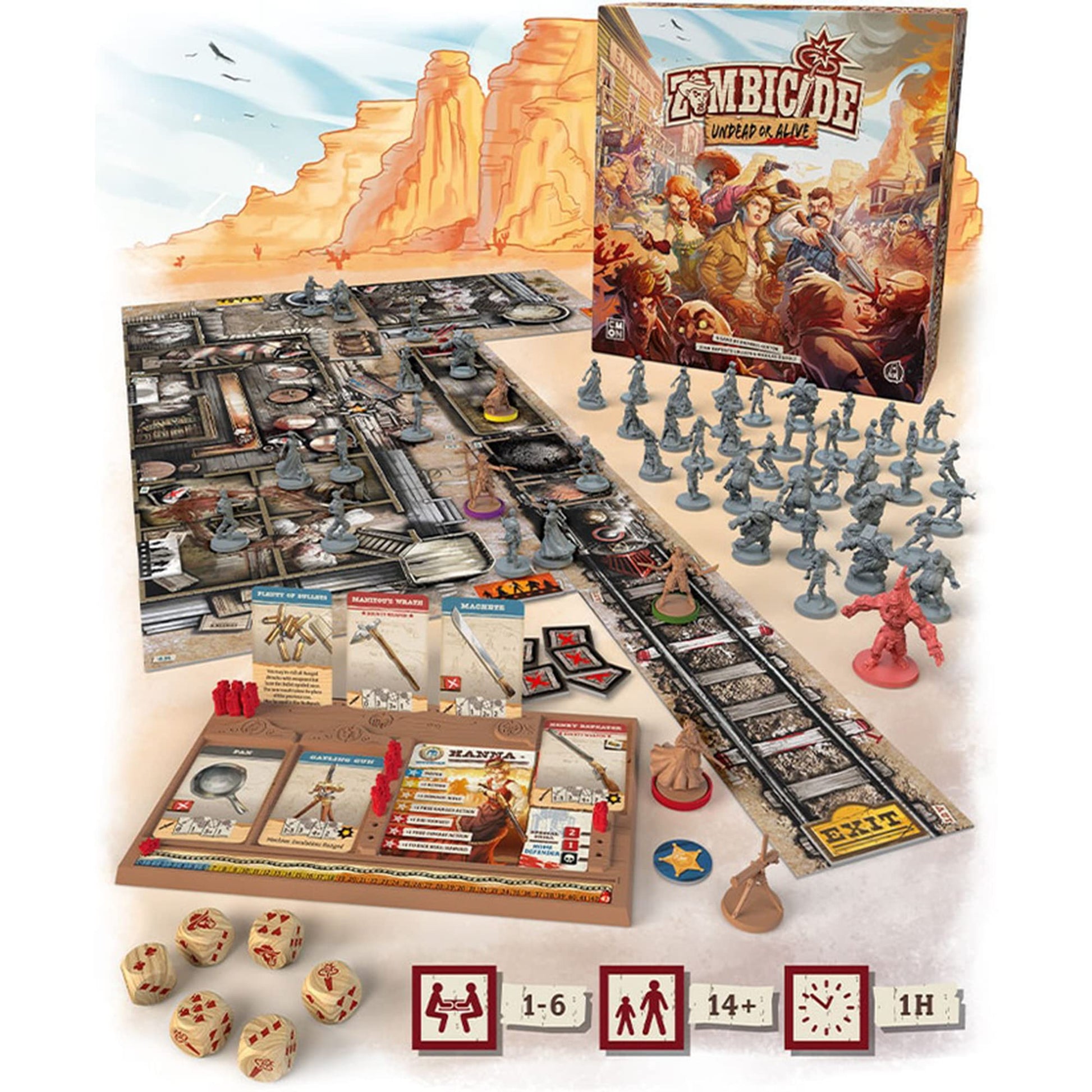 Zombicide: Undead or Alive Strategy Cooperative Game for Teens and Adults | Zombie Board Game | Ages 14+ | 1-6 Players | Avg. Playtime 1 Hour | Made