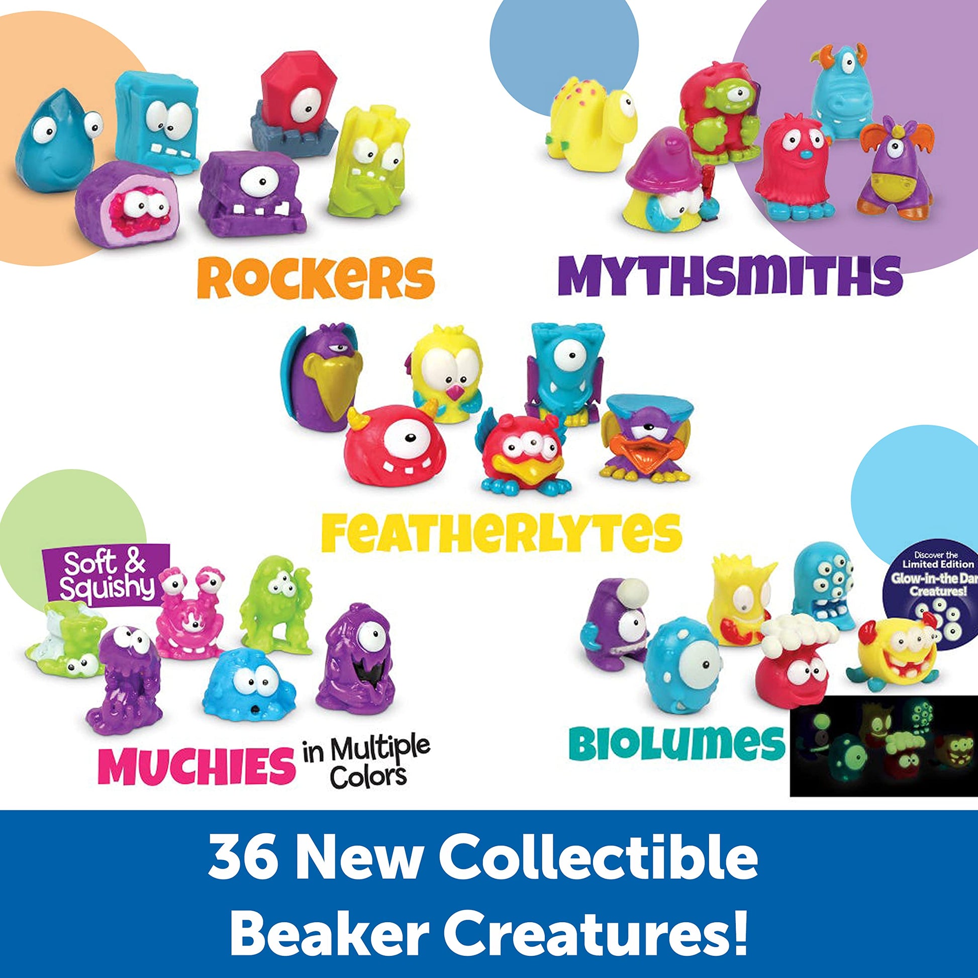 Learning Resources Beaker Creatures Series 3 - 6-Pack of Pods, Ages 5+ Science Exploration Toys, STEM Toys for Kids, Homeschool Must Haves, Science