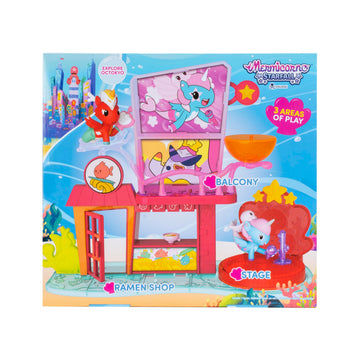 Jazwares Mermicorno: Starfall Octokyo Playset - 2 Mermicorno Figures, 4 Accessories, 3 Areas of Play - Ages 5+ - Officially Licensed Product