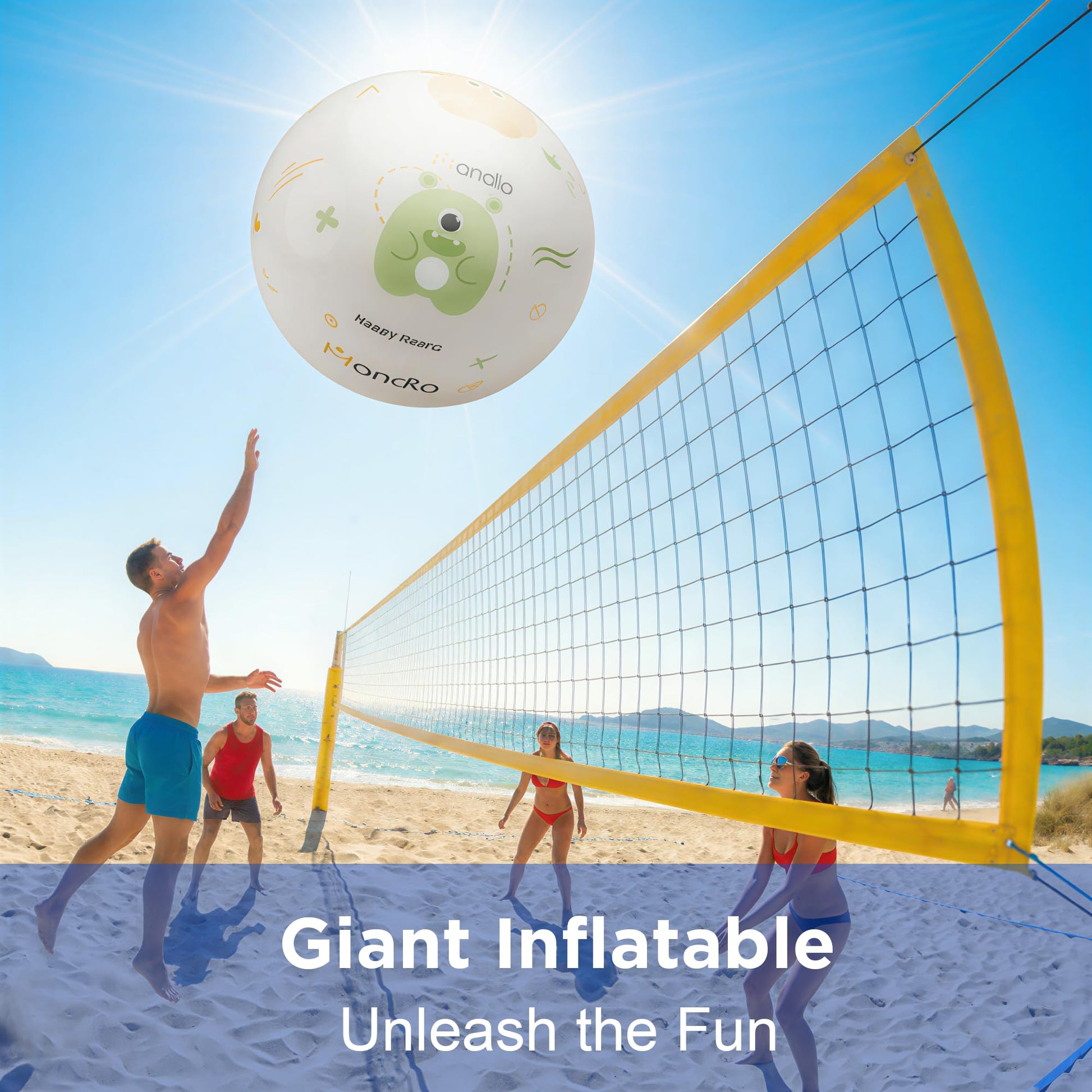 Funscape Kids 31" Giant Beach Ball Toy, Large Inflatable Water Pool Game