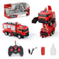 Odyssey Toys Blazin Moto 2 RC Transforming Fire Truck Robot with Water Pump, LED Lights, Rechargeable Battery, Remote Control Firefighter Toy for Kids