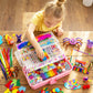 Bobbie Art Arts & Crafts Box 3000+ pcs Deluxe Craft Supplies Box Pink Box - Art Crafting Kit Birthday Gifts for Kids, School Supply for Ages 4-12