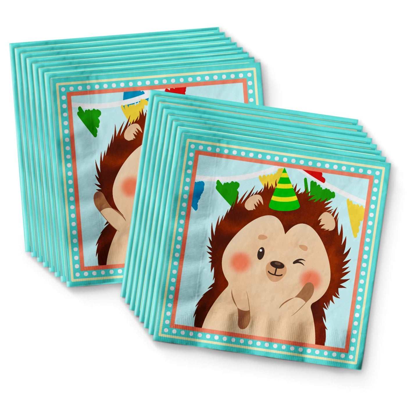 Birthday Galore Hedgehog Party Supplies for Kids and Adults - Fun Celebration Set with Plates, Napkins, Cups, Tableware, Quick Setup, Colorful