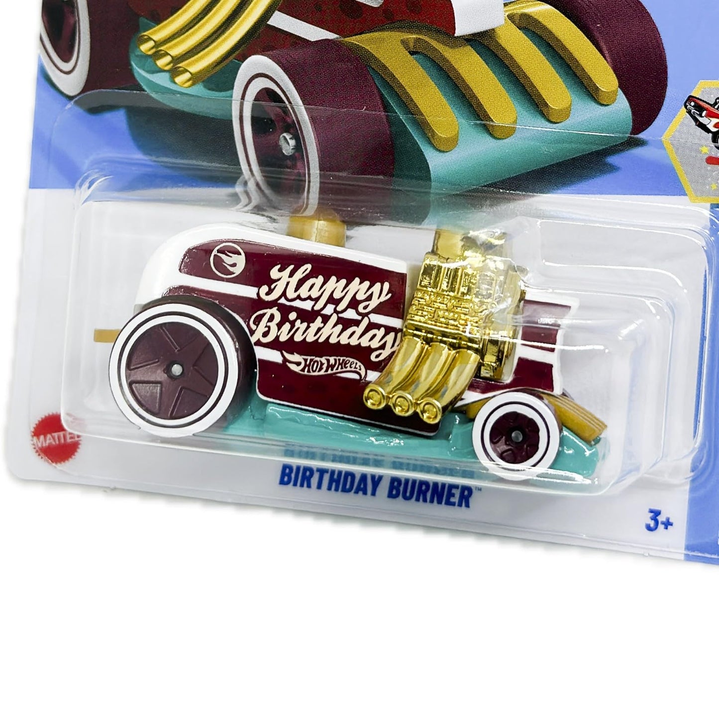 Hot Wheels Birthday Burner, Treasure Hunt, Celebration Racers 5/10, 143/250, 1:64 Scale Diecast Car