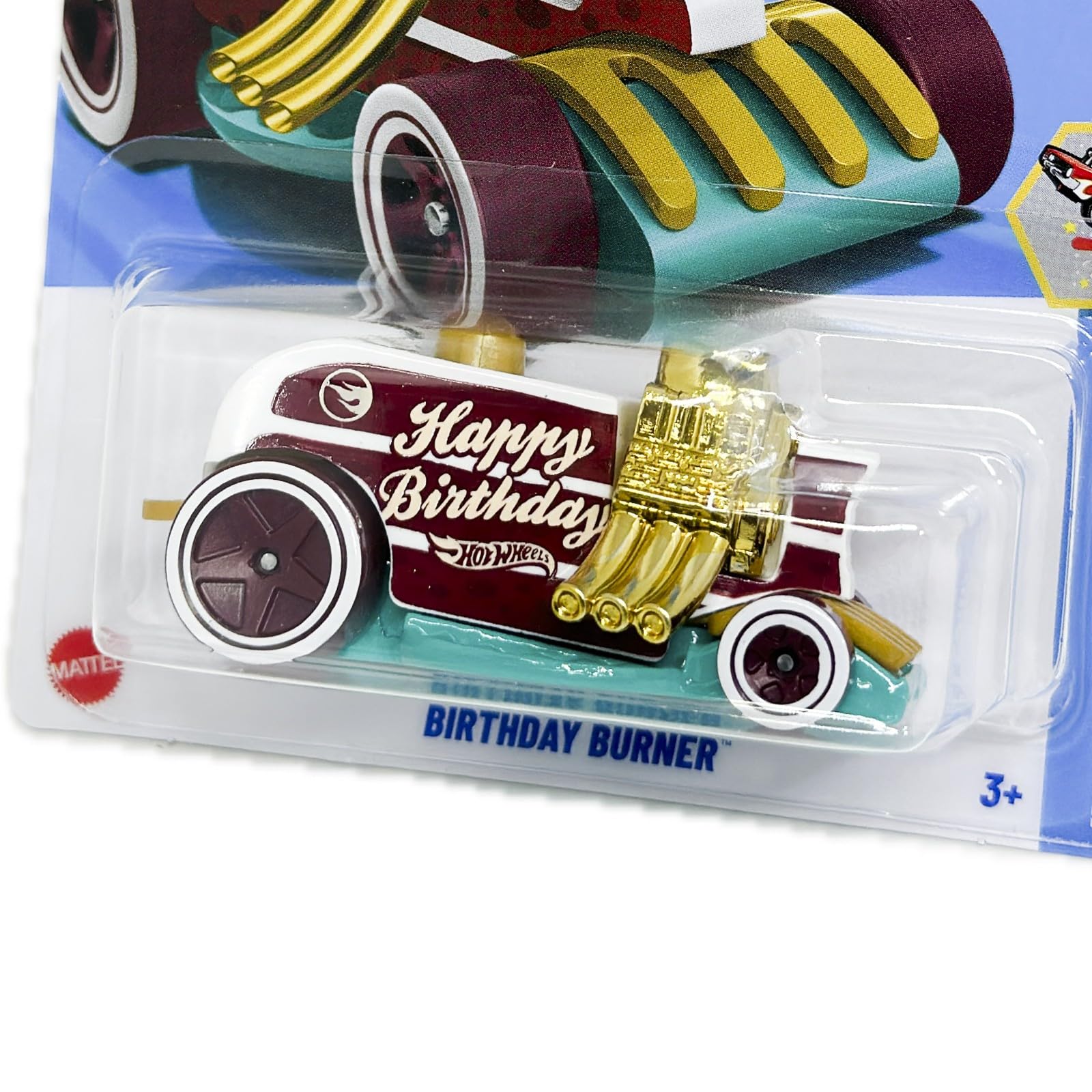 Hot Wheels Birthday Burner, Treasure Hunt, Celebration Racers 5/10, 143/250, 1:64 Scale Diecast Car