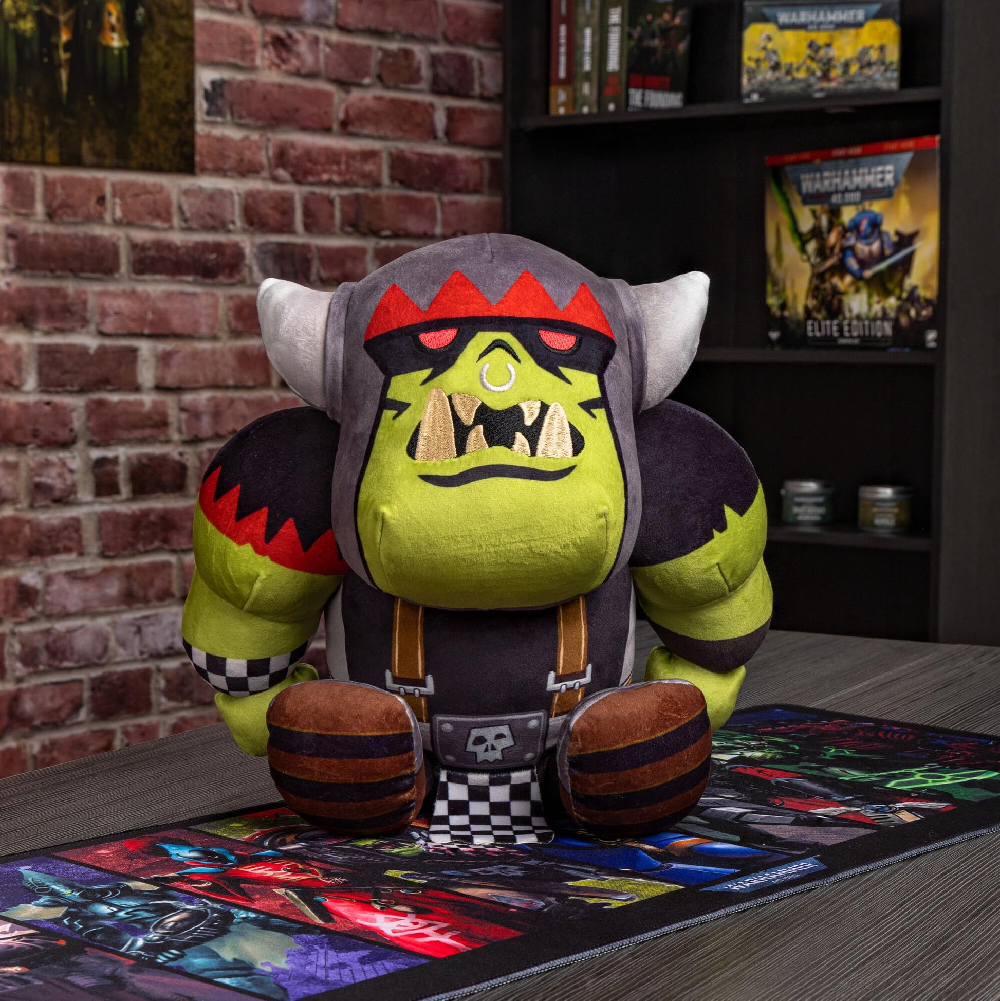 Warhammer 40,000 Plush - Goff Ork Boy - Mega-Size Club Mocchi-Mocchi Plush - Collectible Officially Licensed Plush of Warhammer Miniatures - Sci-Fi