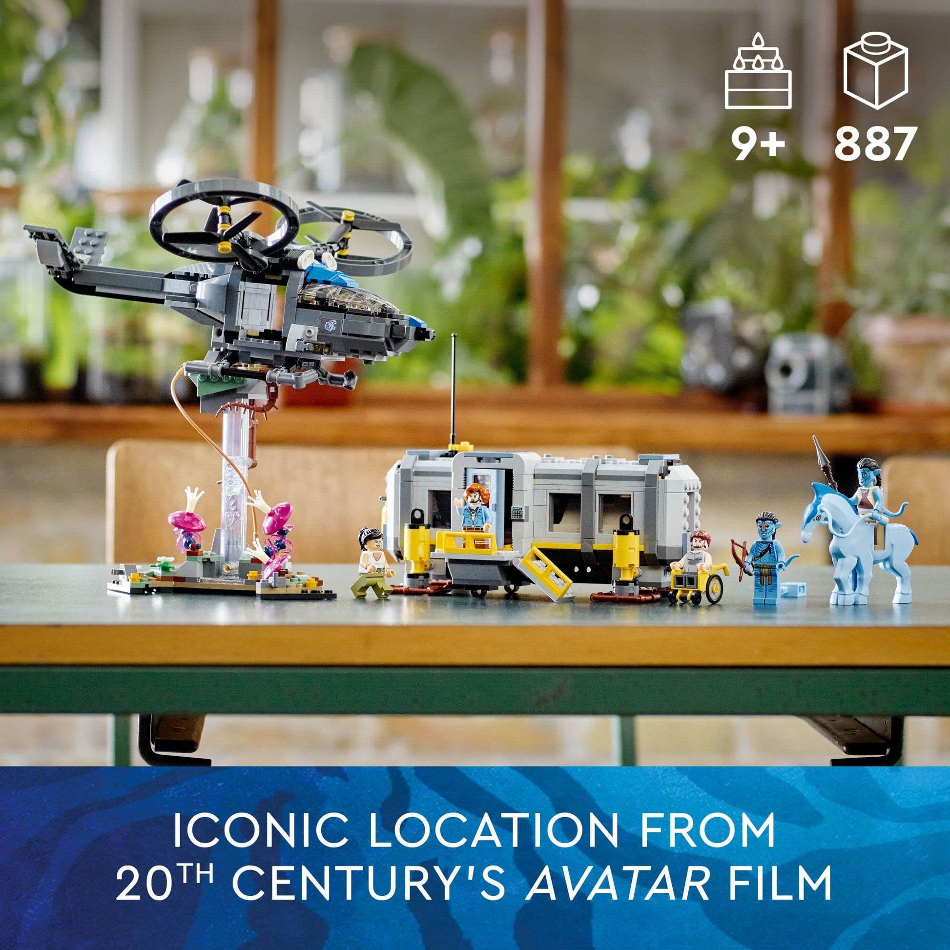 LEGO Avatar Floating Mountains Site 26 & RDA Samson 75573 Building Set - Helicopter Toy Featuring 5 Minifigures and Direhorse Animal Figure, Movie