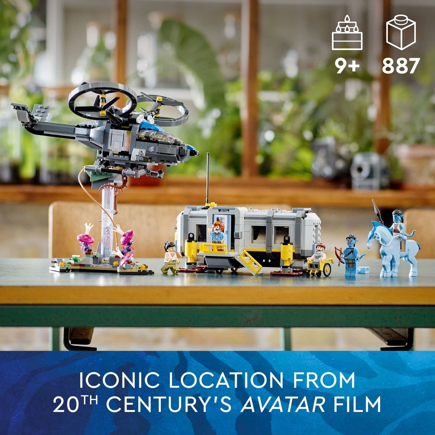 LEGO Avatar Floating Mountains Site 26 & RDA Samson 75573 Building Set - Helicopter Toy Featuring 5 Minifigures and Direhorse Animal Figure, Movie