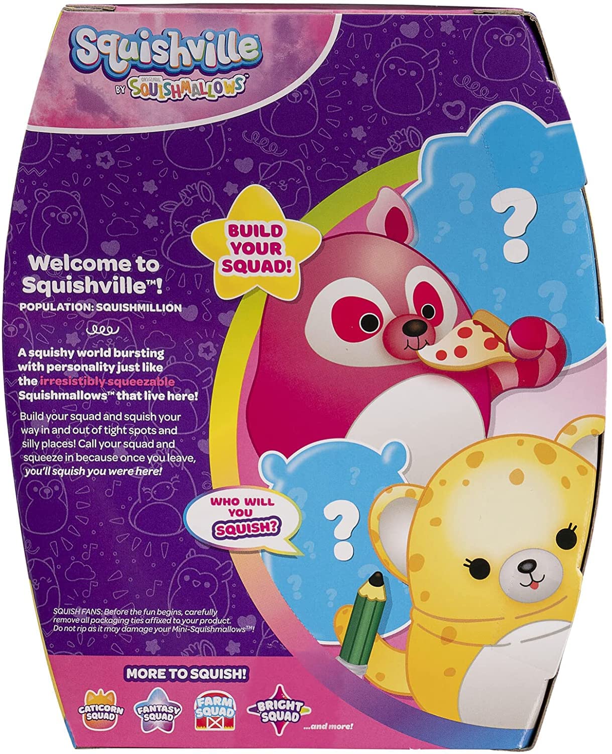 Squishmallows ENT_551113 Cinema Playset-Includes 2-Inch Mini Pretzel Chair, One Popcorn Bucket-Irresistibly Soft, Colourful Plush, Multicolor