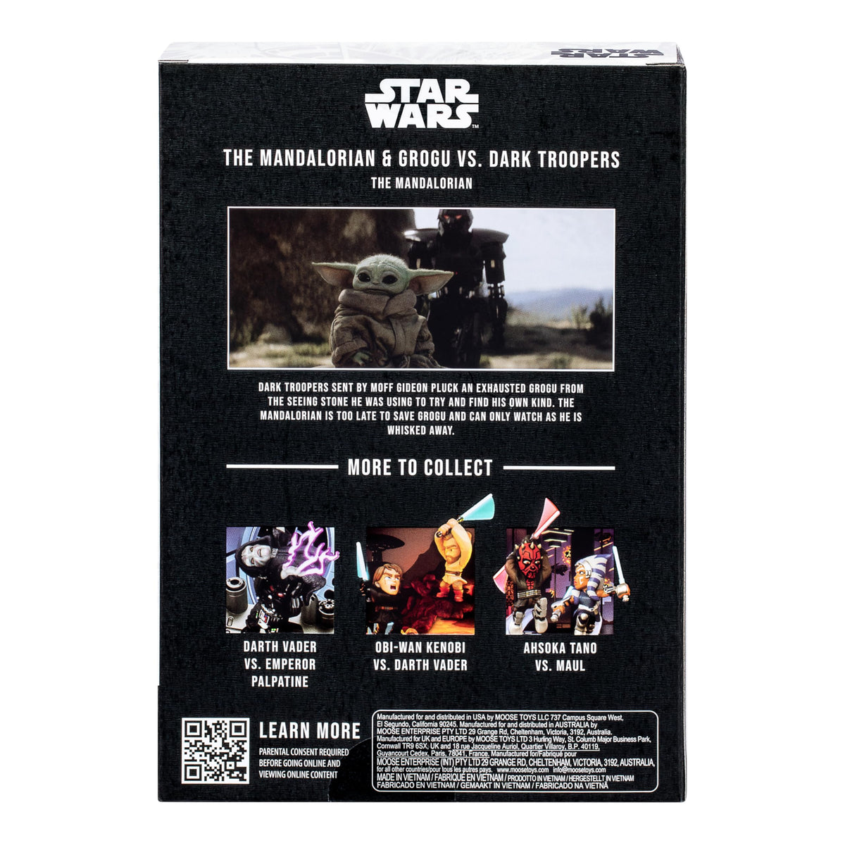 Fandrop - Star Wars: The Mandalorian™ - The Mandalorian & Grogu vs Dark Troopers, Displayable Diorama, Artifacts & Scene Marker to Enhance Collection