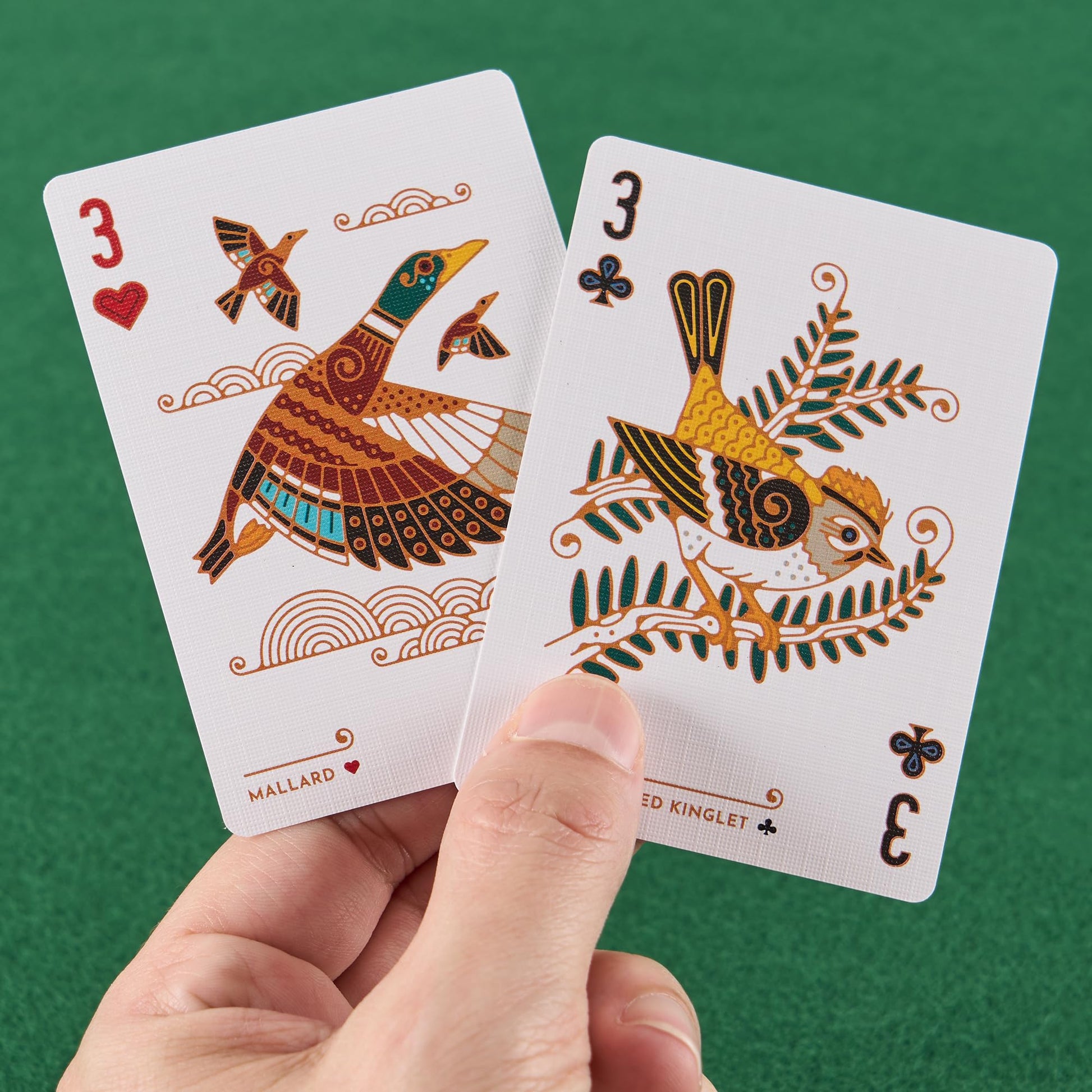 Underdog Games Bird in the Hand Themed Playing Cards | 54 Pieces of Stunning Custom Art | Unique Bird on Every Card in The Deck