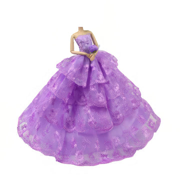 Peregrine Purple Strapless Purple Gown for 11.5 inches Dolls