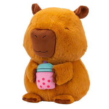 Russ 14-Inch Capybara with Boba Plush - Ultrasoft Official Jazwares Plush from The Makers of Squishmallows