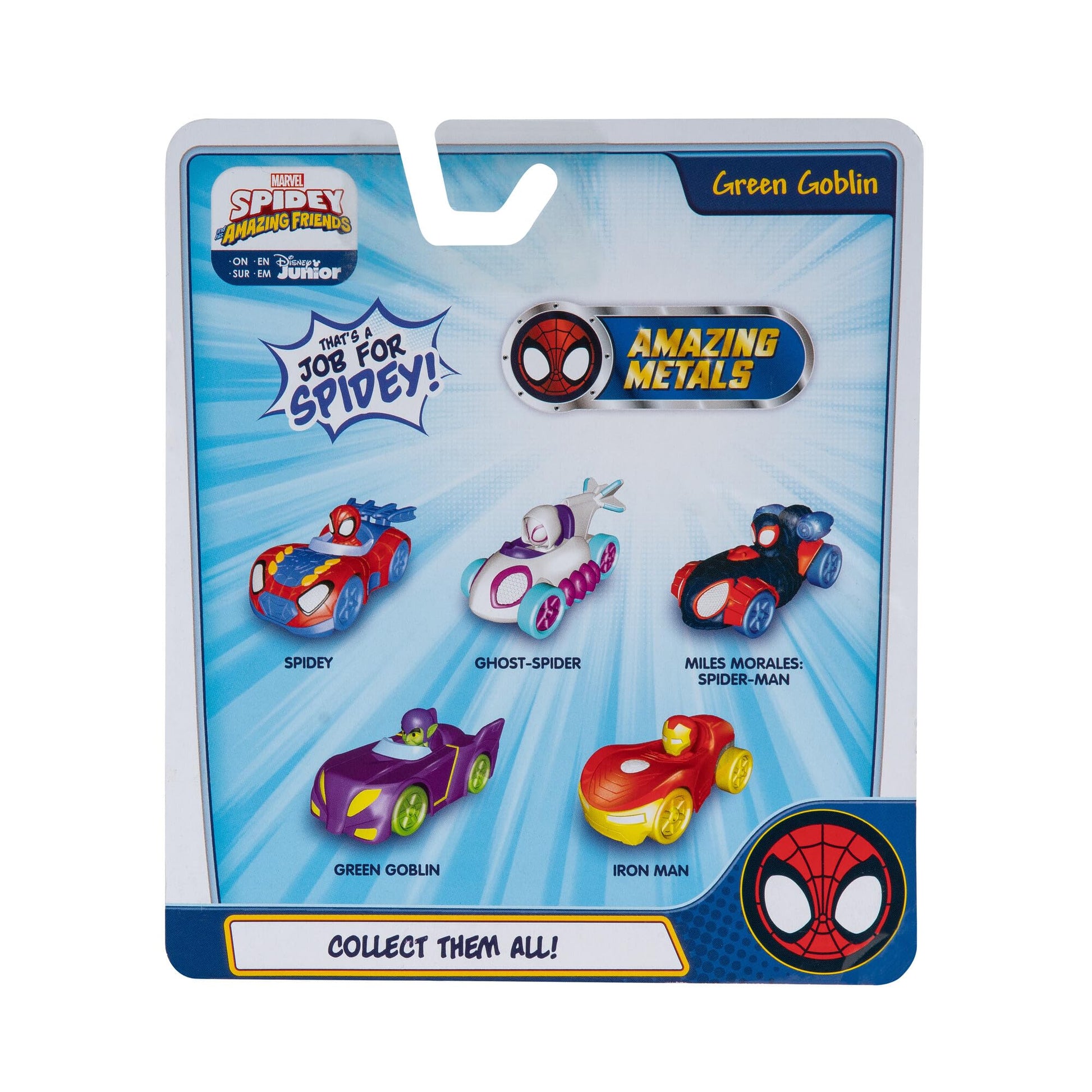 Spidey and his Amazing Friends Amazing Metals Race Car 1:64 Scale (Green Goblin)