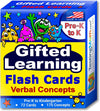 TestingMom.com Gifted Learning Flash Cards - Verbal Concepts for Pre-K - Kindergarten - Educational Toy for CogAT Test, Iowa Test, OLSAT, NYC Gifted