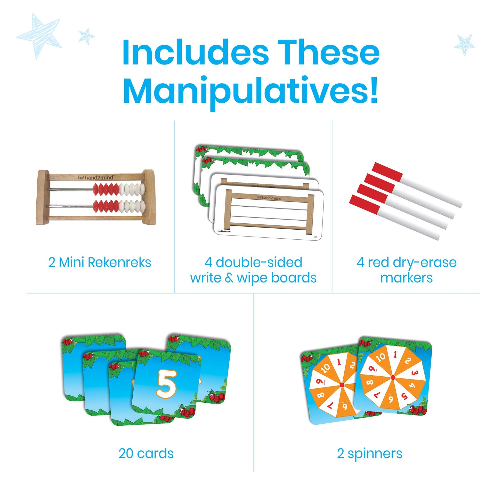 hand2mind Rekenrek Pop-Up Learning Activity Center, Math Games for Kids, Abacus for Kids Math, Math Manipulatives, Montessori Materials for Preschool