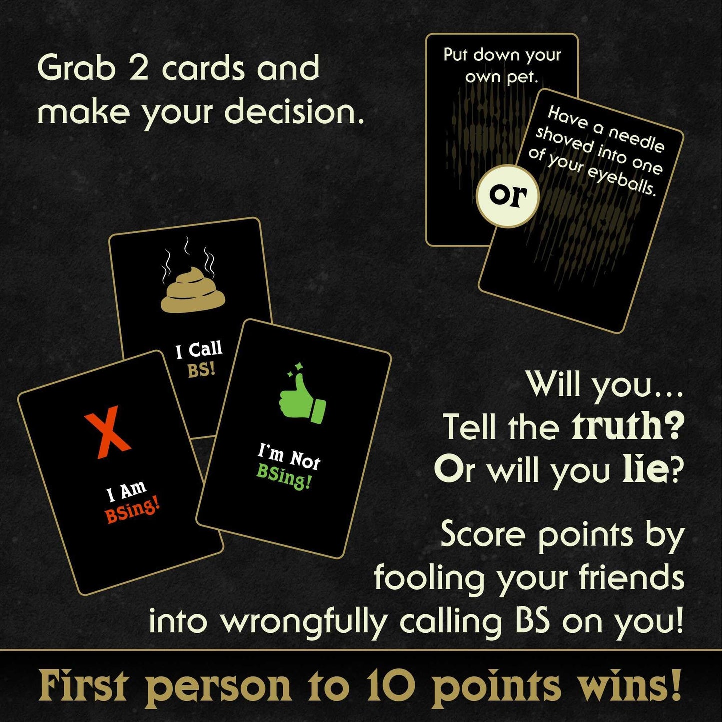 I Choose Death Would-You-Rather Card Game for Adults - Glow-in-the-Dark Tombstone Box - What Would You Rather Do Party Game with 300 Scenario Cards