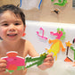 Buddy & Barney: Weird & Wonderful Animals Bath Time Stickers - 31 Reusable Foam Stickers & Mesh Storage Bag, Fun Tub Water Toy, Toddlers & Kids Age 3+