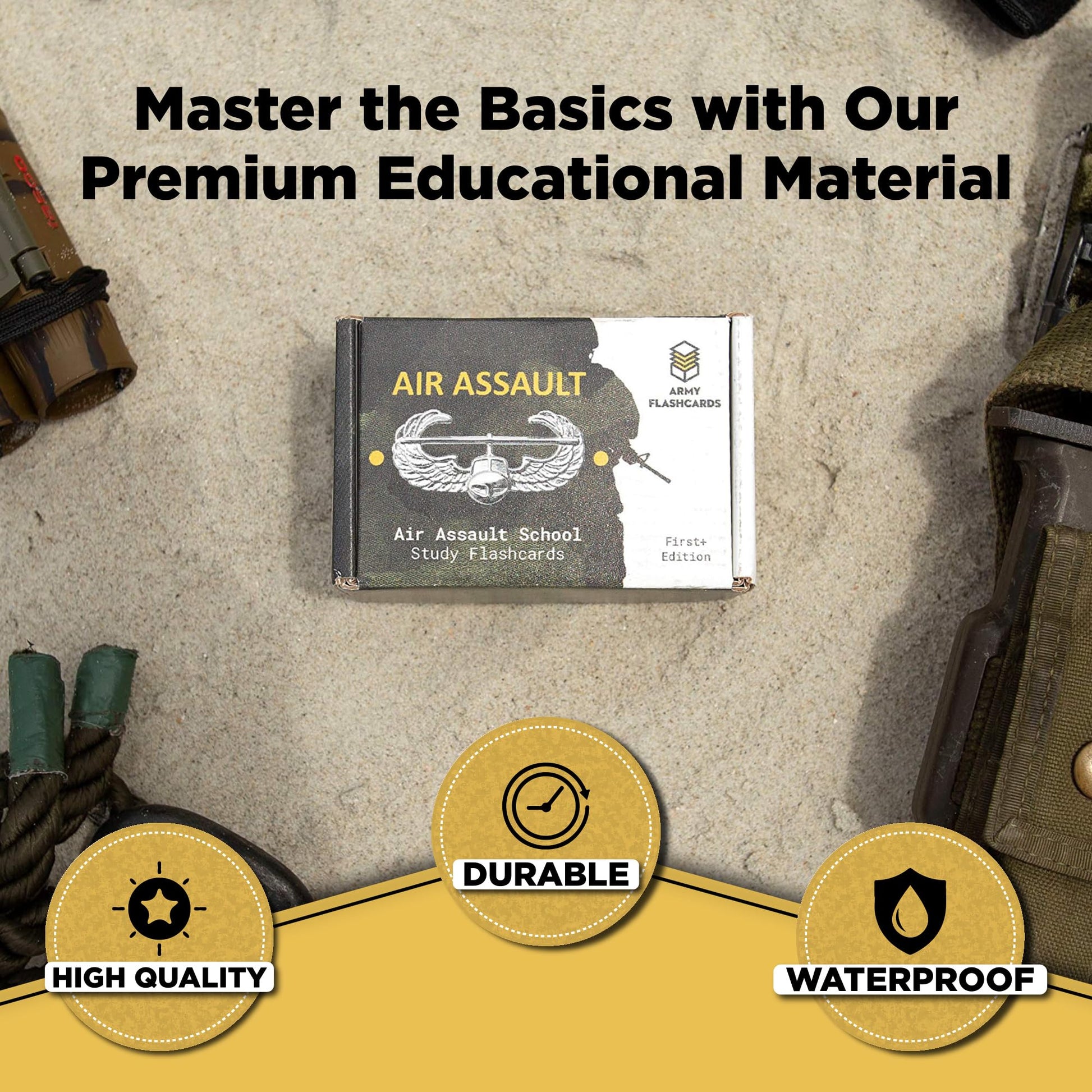 Army Flashcards- Air Assault School Study Flashcards | 100 of the Most Important Topics from Sabalauski AASLT School Handbook | February 2018 | Made