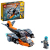 LEGO Creator 3 in 1 Cyber Drone Space Toys, Transforms from Drone to Cyber Mech or Cyber Scooter, Space Toy Building Set, Gift for 6 Plus Year Old