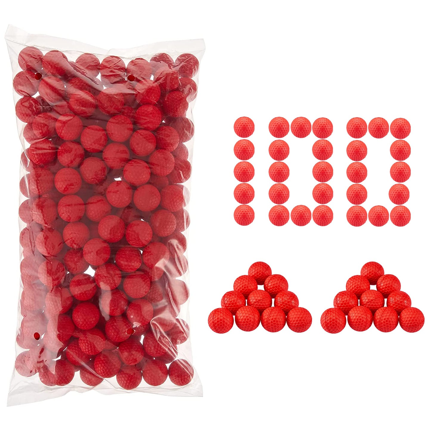 XSHOT Chaos 100 Rounds Dart Refill by ZURU, Foam Bullet Ball Refill Pack, Ammo Toy Blaster Guns for Boys and Kids 100pcs Balls Bulk Set Compatible