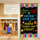 71 x 35 Inches Welcome First Day of School Motivational Door Cover Banner for Doorway Wall, Large Dream Big Never Give Up Make Every Day Count Poster