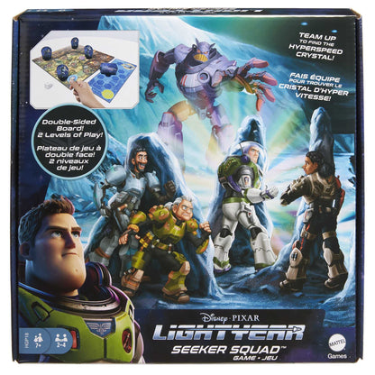 Mattel Games Disney and Pixar Lightyear Seeker Squad Board Game, Movie-Themed Game with 2-Level Play & Cooperative Teamwork for 2 to 4 Players Ages 7