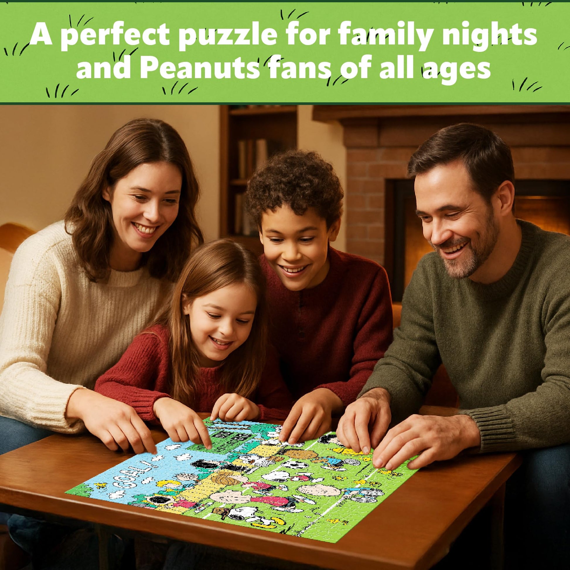 AQUARIUS Peanuts Snoopy Soccer 500 Piece Jigsaw Puzzle