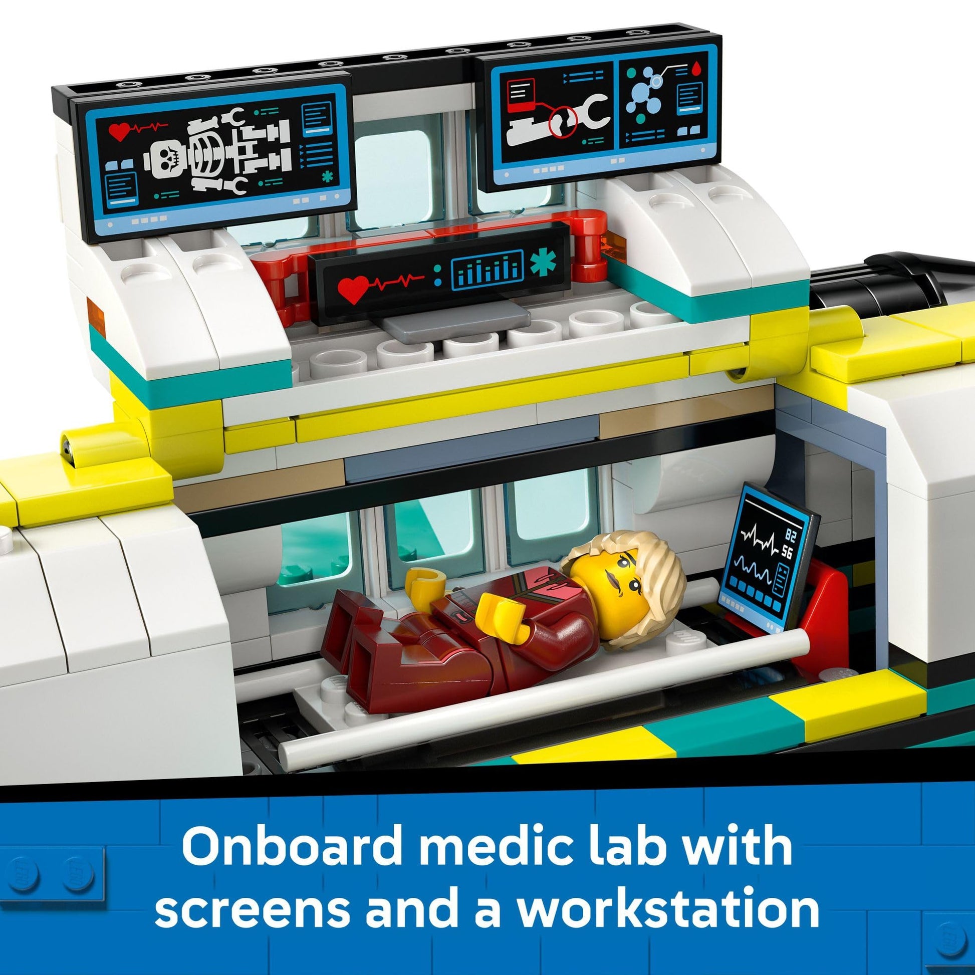 LEGO City Emergency Air Ambulance Airplane Building Toy for Kids - Pretend Play Rescue Airplane Model for Boys & Girls, Ages 6+ - Building Blocks