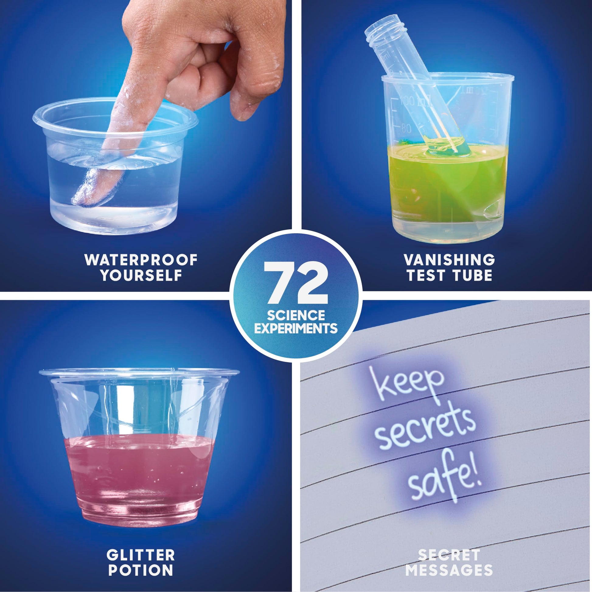 Discovery™ Magic Science Lab - 72 STEM Experiments for Kids| Reactions, Illusions, Crystals, Slime & Light Tricks| DIY Chemistry Project Kit|
