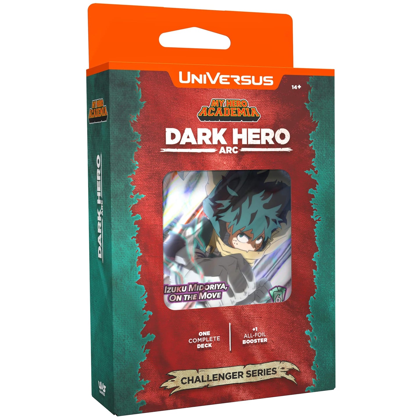 UniVersus: My Hero Academia: Dark Hero Arc Challenger Series - Deck Building Card Game, Double-Sided Deku Character Card, 6 Foil or Alt Art Cards