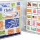 Stamp Collection Album Binder with 10 Archival Safe Pages - Compact 3-Ring Postage Stamp Storage Case with Snap Lock, Holds 150-300 Stamps - Includes