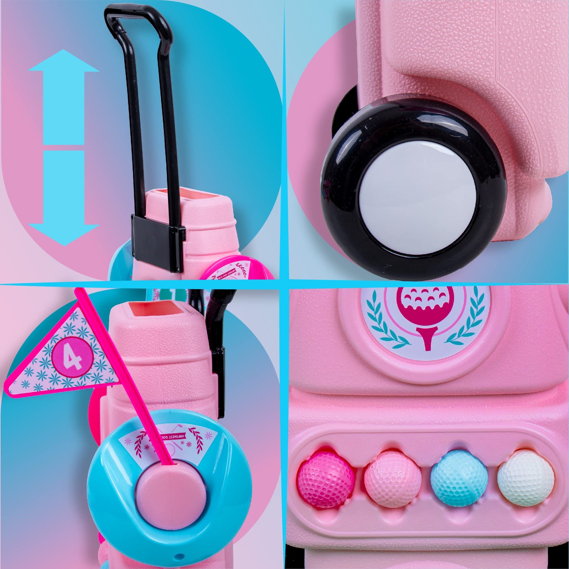 Hapinest Toddler Girl Golf Set, Pink