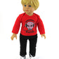 American Fashion World Boy’s Skull 3 Piece Vest and Pants Set for 18-Inch Dolls | Premium Quality & Trendy Design