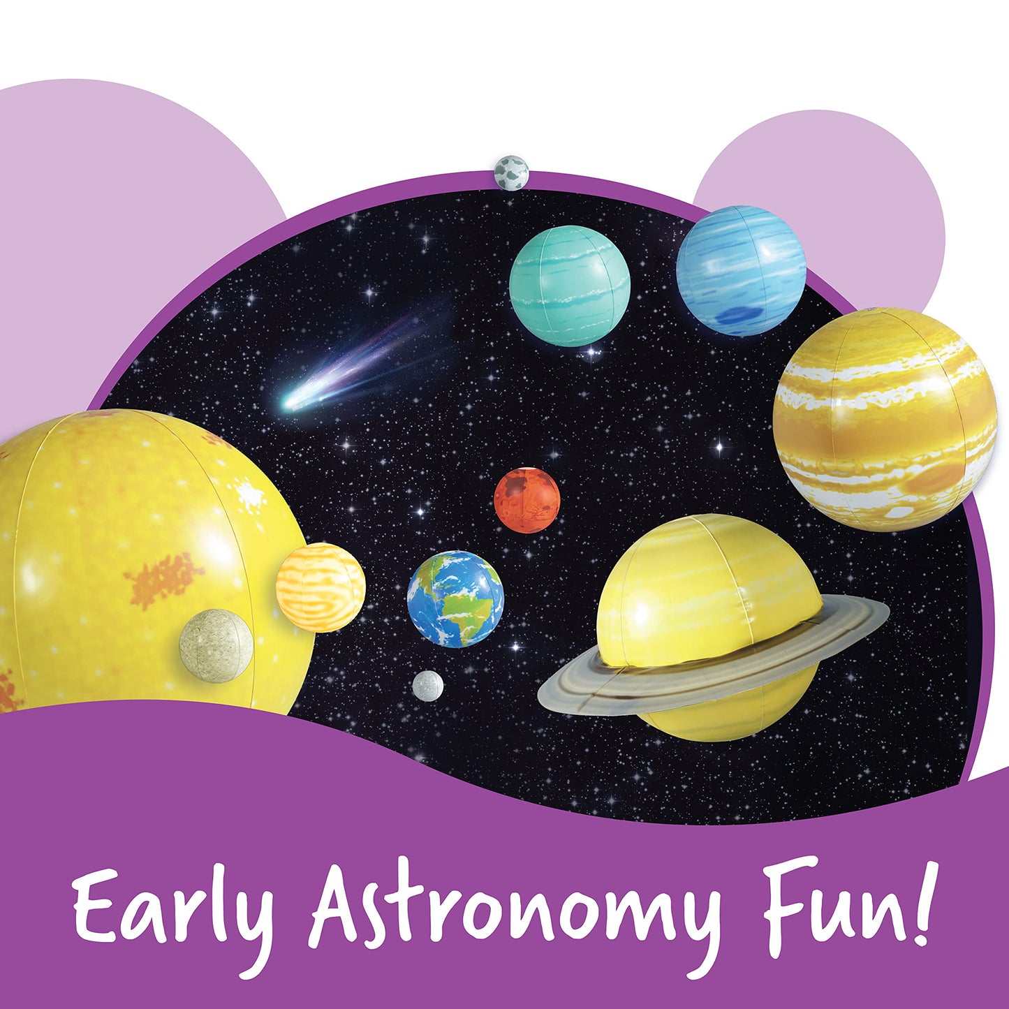 Learning Resources Giant Inflatable Solar System - Project Kit, Space and Planet Model, Constellation Classroom Globe, STEM Science Projects Gifts