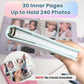 A5 Kpop Photocard Binder, 6 Ring Card Collector Album with 240 Card Slots, 30 Double-Sided Photocard Sleeves, PU Leather Binder Cover for Organizing
