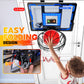 Indoor Basketball Hoop Pro for Kids, Over The Door Basketball Hoop with LED Light/Scoreboard/4 Balls- Upgraded Anti-Impact Backboard, Basketball Toys