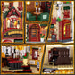 Bordeaux Wine Club Construction Building Set with LED Lights, City Town Winery Chateau House Building Kit, Vintage Collectible Model, Creative