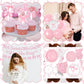 Pink Bow Baby Shower Decorations for Girl,Pink Bow Birthday Party Supplies Include Bow Plate,Napkin,Banner,Cake Topper,Balloons Welcome Baby Girl