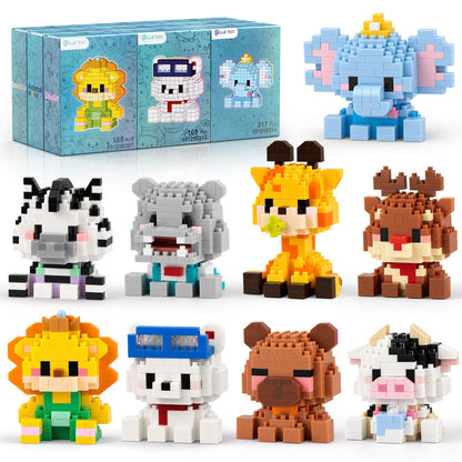 Finger Rock 9Pack Animals Party Favors Building Set, 1684PCS Cute Animal Set for Goodie Bag Stuffers Classroom Prizes, Party Favors Birthday Gift